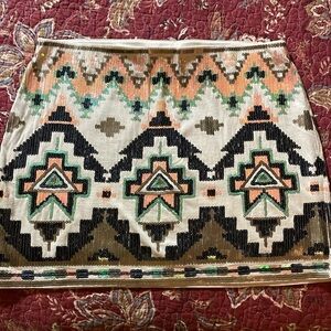 Express small sequin bodycon skirt